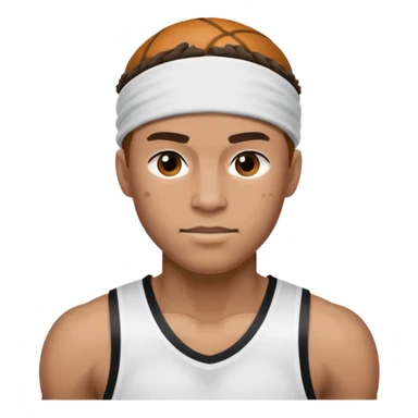 basketballer with sweatband sticker