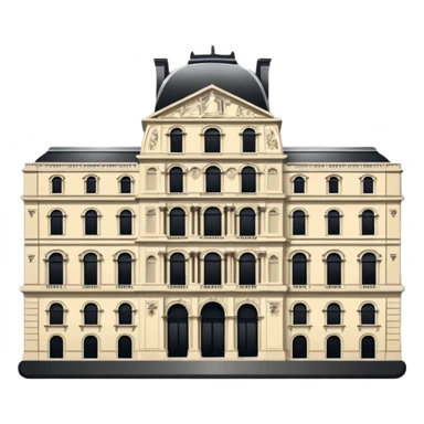 now u want a sticker black an white with louvre museum  sticker