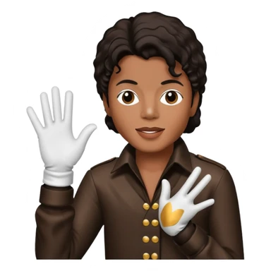 michael jackson is singing with mirco and white glove sticker