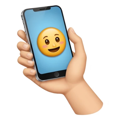 Create an emoji of a hand lifting a phone to answer a call."
 sticker