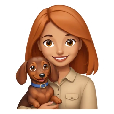 romanian girl with her dachshund sticker