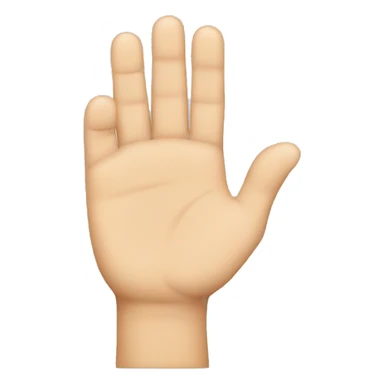 A finger touching the palm sticker