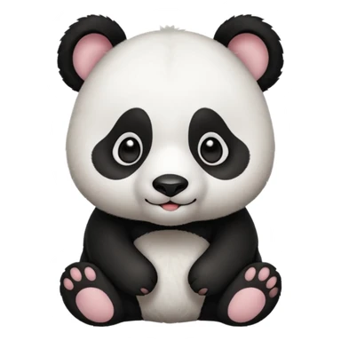 Cute panda cub saying hello  sticker