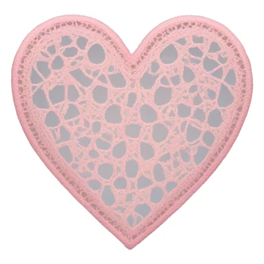 lacy pink heart sticker
