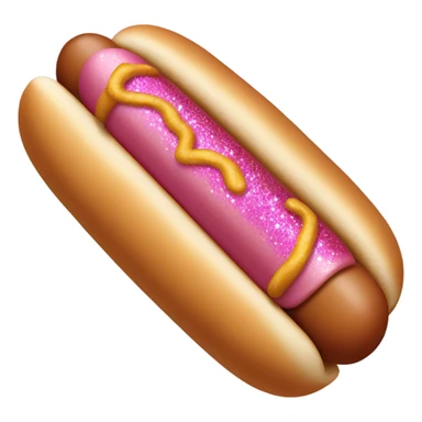 Pink glittery hot dog  sticker
