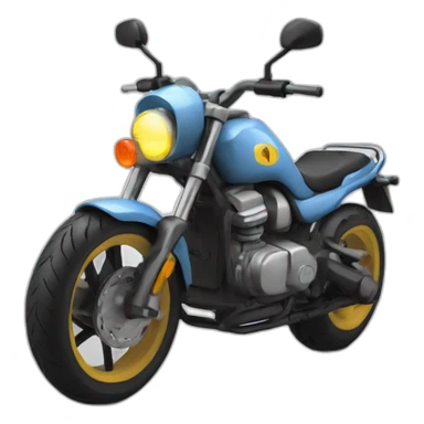 Moto sur une roue sticker