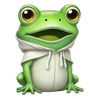 frog in ghost costume sticker