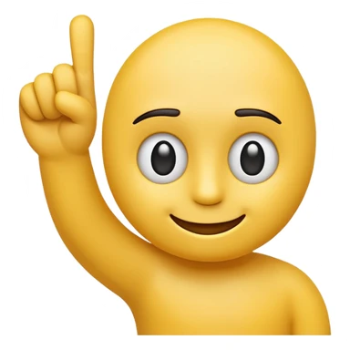 A simple yellow emoji face with one hand raised, holding up the thumb, index, and middle finger (like the number three). Clean cartoon emoji style. sticker