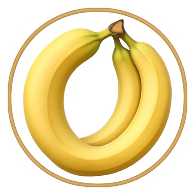 Two beige circles squished together , with beige banana  sticker
