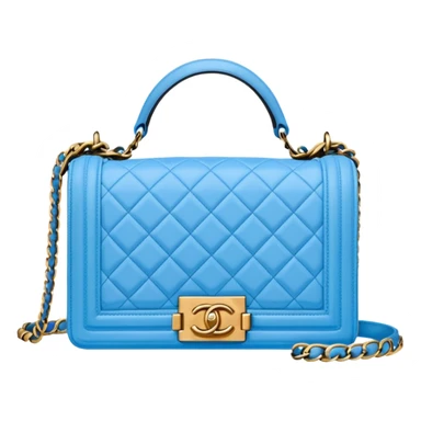 chanel le boy sky blue bag sticker