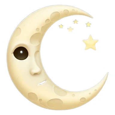Thin moon sticker