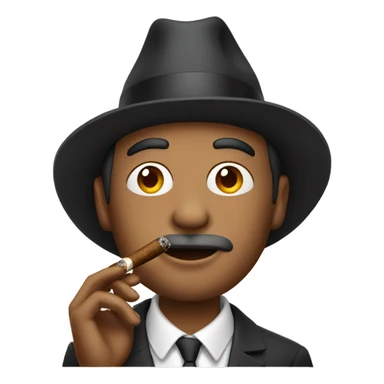 man with cigar sticker
