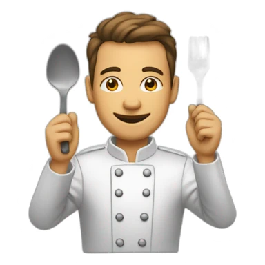 Cuisinier qui lève les main sticker