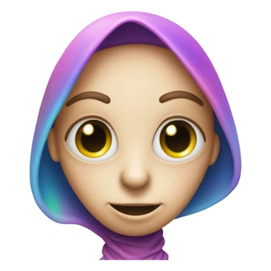 Rainbow alien sticker