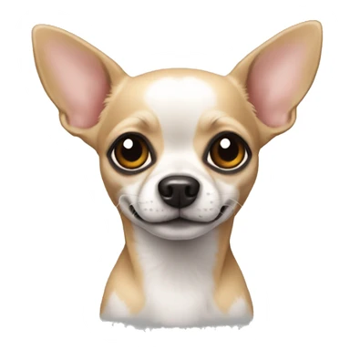 Chihuahua poil long et museau noir  sticker