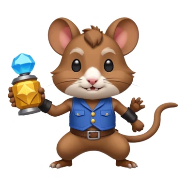 Degu playing brawlstars sticker