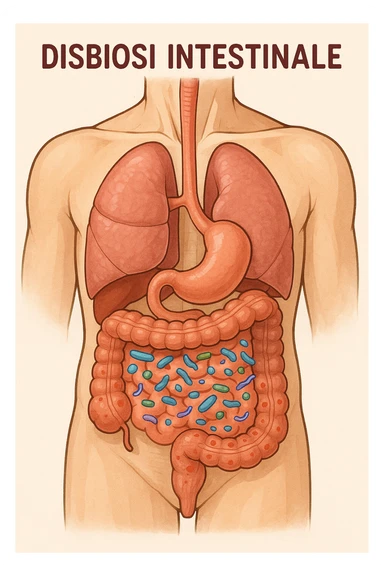 disbiosi intestinale vista anatomicamente sticker
