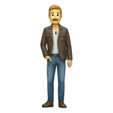 un homme avec pleins d'argents sticker