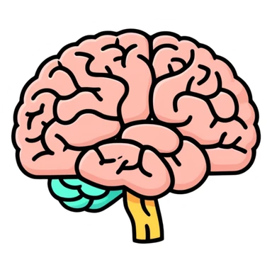 realistic pink brain sticker