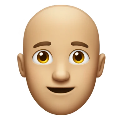 Wink emoji but it's balding sticker