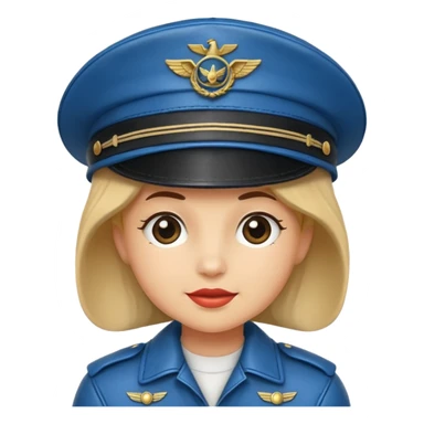 pilot hat blue sticker