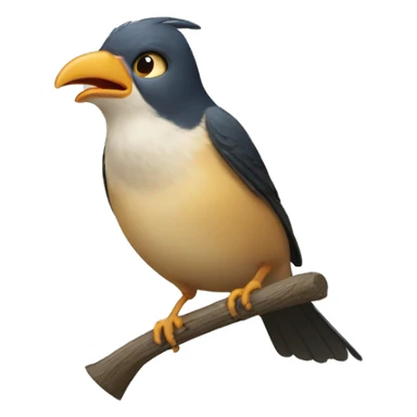 bird chirping loudly sticker