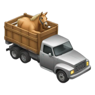 Drunk horse driving a truck sticker