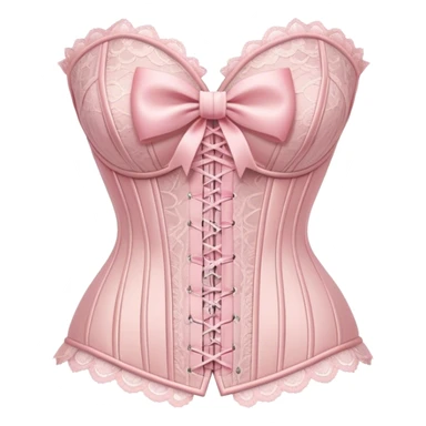 pastel pink lace corset with bows sticker
