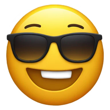 smirking emoji with sunglasses on sticker