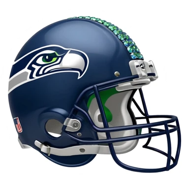 NFL Seahawks helmut with bling sticker