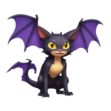 Bat-Cat-Noivern-Noibat-Litten-Pokémon Full Body sticker