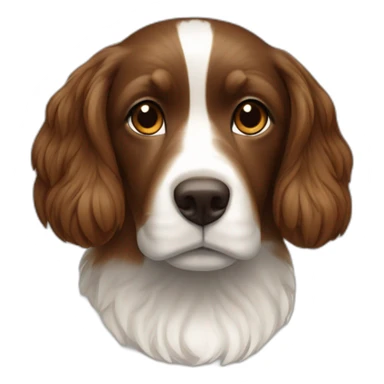 brown and white epagneul breton sticker