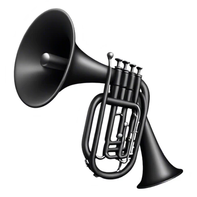 I want a trumpet emoji in black and white sticker