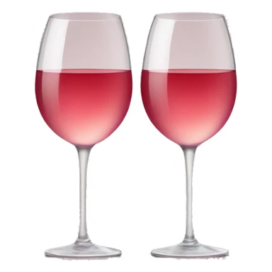 two rose wine glasses toasting sticker