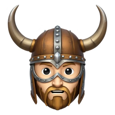 Solo el casco vikingo con cuernos sin cara de persona sticker