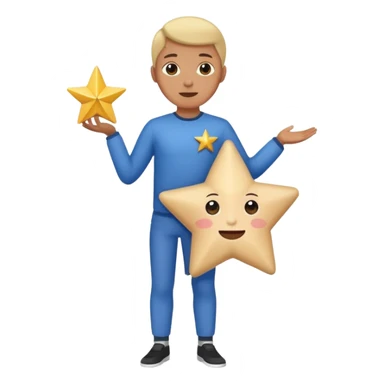 Star with a human full body sticker