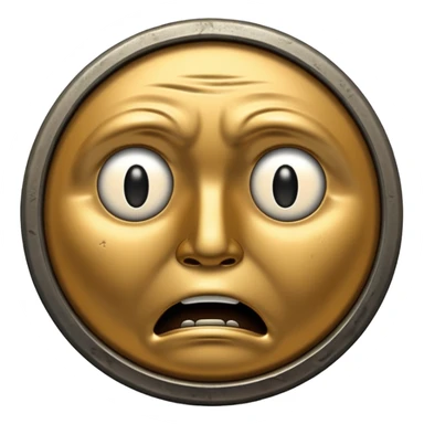 scared thick coin sticker