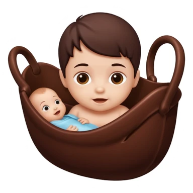 Baby in Chocolate cradle  sticker