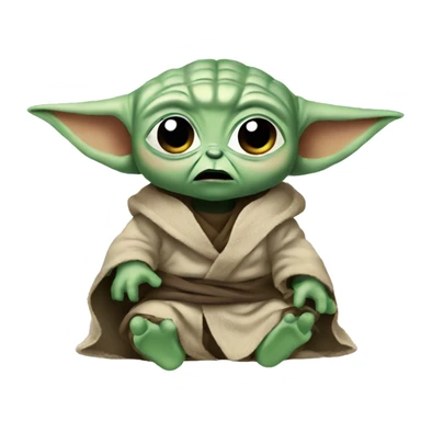 Angry baby yoda sticker