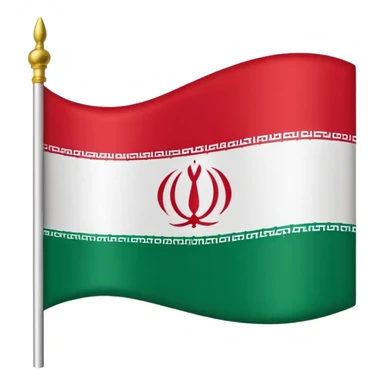 square iranian flag green white and red, green on top  whiite in middle red at the bottom sticker