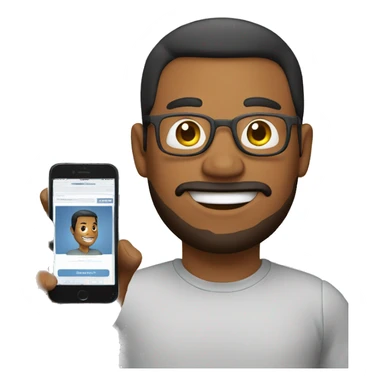 guy with website in hand sticker