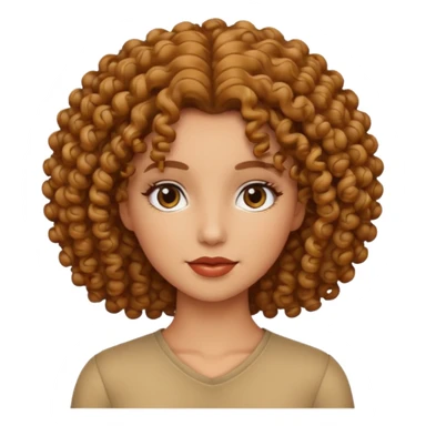 Mulher de cabelo cacheado  sticker