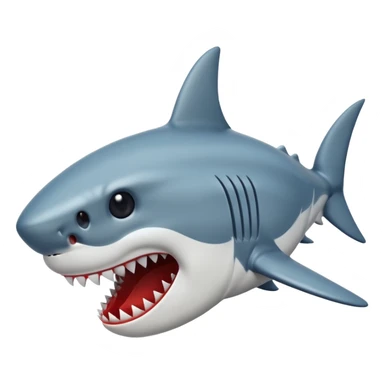 Emoji of Jaws shark aka the shark on the jaws poster sticker