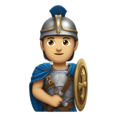 roman soldier with chi rho shield sticker