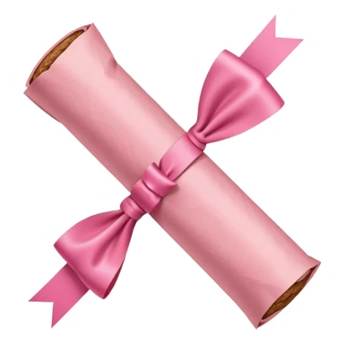 pink blunt with bow wrapped around sticker