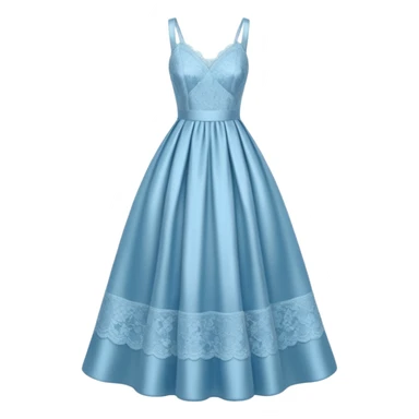 pastel blue satin lace dress sticker