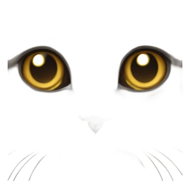 gray scottish fold long-hair cat sticker