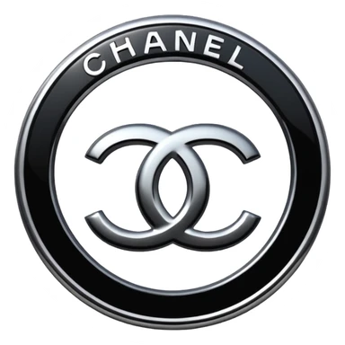 Chanel sport logo chrome glossy sticker