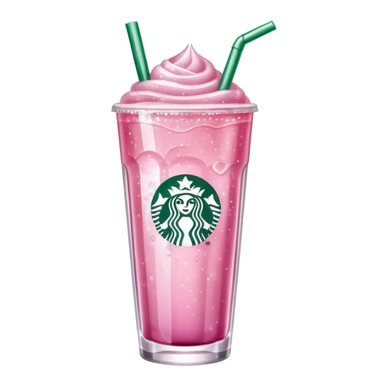 Starbucks glittery pink drink  sticker