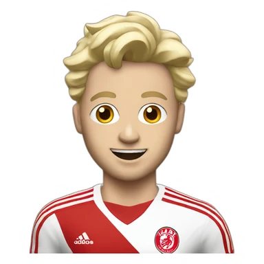 ajax player kicking blonde sticker
